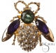 BROCHE BICHO METAL CRISTALES
