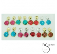 PENDIENTES METAL RESINA