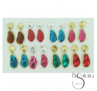 PENDIENTES METAL RESINA