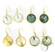 PENDIENTES METAL CRISTAL