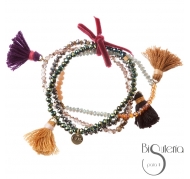 PULSERA 4 TIRAS CUENTAS