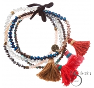 PULSERA 4 TIRAS CUENTAS