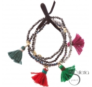 PULSERA 4 TIRAS CUENTAS