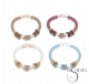 PULSERA CUERO ABALORIOS