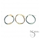 PULSERA CUERO METAL CRISTALES