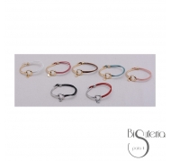PULSERA METAL CUERO