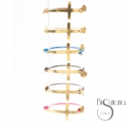 PULSERA GOMITA CUENTA METAL