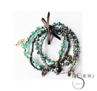 PULSERA 4 TIRAS CUENTAS