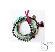 PULSERA 4 TIRAS CUENTAS