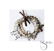 PULSERA 4 TIRAS CUENTAS