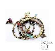 PULSERA 4 TIRAS CUENTAS
