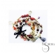 PULSERA 4 TIRAS CUENTAS METAL PIEDRAS