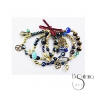 PULSERA 4 TIRAS CUENTAS