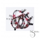 PULSERA 4 TIRAS CUENTAS METAL PIEDRAS