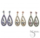 PENDIENTES METAL CRISTALES
