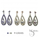 PENDIENTES METAL CRISTALES