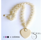 COLLAR LARGO COLGANTE CORAZON PASTA