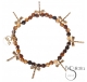 PULSERA PIEDRAS CUENTAS METAL