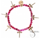 PULSERA PIEDRAS CUENTAS METAL