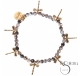 PULSERA PIEDRAS CUENTAS METAL