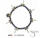 PULSERA PIEDRAS CUENTAS METAL