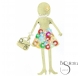 BROCHE METAL CUENTAS