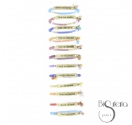 PULSERA MENSAJE FIMO PIEDRA
